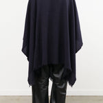 Private 0204 Accessories Scarves 1810 Pucho Cashmere Vintage Finish Scarf in Navy Navy