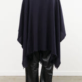 Private 0204 Accessories Scarves 1810 Pucho Cashmere Vintage Finish Scarf in Navy Navy