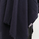 Private 0204 Accessories Scarves 1810 Pucho Cashmere Vintage Finish Scarf in Navy Navy