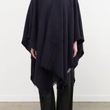 Private 0204 Accessories Scarves 1810 Pucho Cashmere Vintage Finish Scarf in Navy Navy