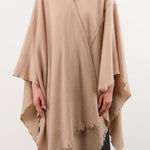 Private 0204 Apparel Womens Sweaters 1810 Pucho Cashmere Vintage Finish Scarf in Sanda Sanda