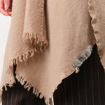 Private 0204 Apparel Womens Sweaters 1810 Pucho Cashmere Vintage Finish Scarf in Sanda Sanda