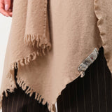 Private 0204 Apparel Womens Sweaters 1810 Pucho Cashmere Vintage Finish Scarf in Sanda Sanda