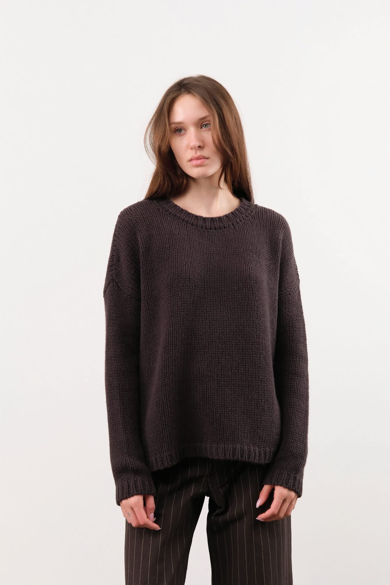 Private 0204 Apparel Womens Sweaters 236 Cashmere Crewneck Sweater in Koff