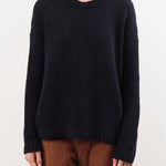 Private 0204 Apparel Womens Sweaters 236 Cashmere Sweater in Navy