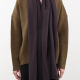 Private 0204 Accessories Scarves 601 Net Cashmere Scarf in Cafe Grey Cafe Grey / One Size