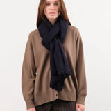 610 Simple Cashmere Scarf in Navy