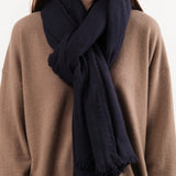 610 Simple Cashmere Scarf in Navy