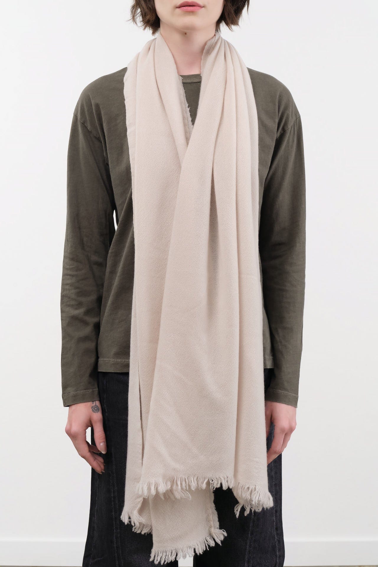 Private 0204 Accessories Scarves 615 Simple Picco Cashmere Scarf in Champagne Champagne / One Size