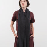 Private 0204 Accessories Scarves 615 Simple Picco Cashmere Scarf in Coal Coal / One Size