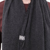 Private 0204 Accessories Scarves 615 Simple Picco Cashmere Scarf in Coal Coal / One Size