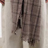 Private 0204 Accessories Scarves 650 Quadro Cashmere Scarf Plaid Cafe Grey / One Size
