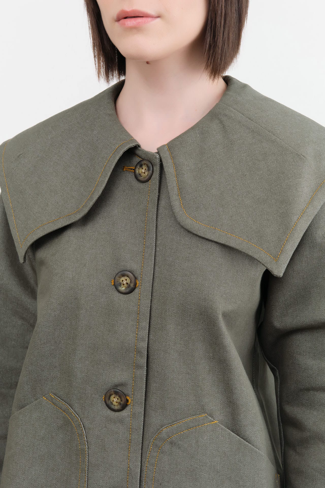 Proche Apparel Womens Jackets Denim Sailor Jacket