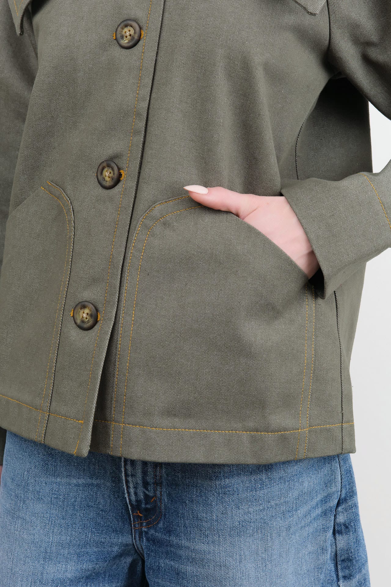 Proche Apparel Womens Jackets Denim Sailor Jacket