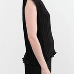 Proche Apparel Womens Blouses Pleated Sheath Top