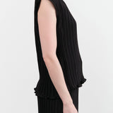 Proche Apparel Womens Blouses Pleated Sheath Top