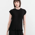 Proche Apparel Womens Blouses Pleated Sheath Top