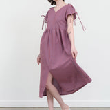 Proche Designer Sale Puckered Amphora Dress in Gingham Purple