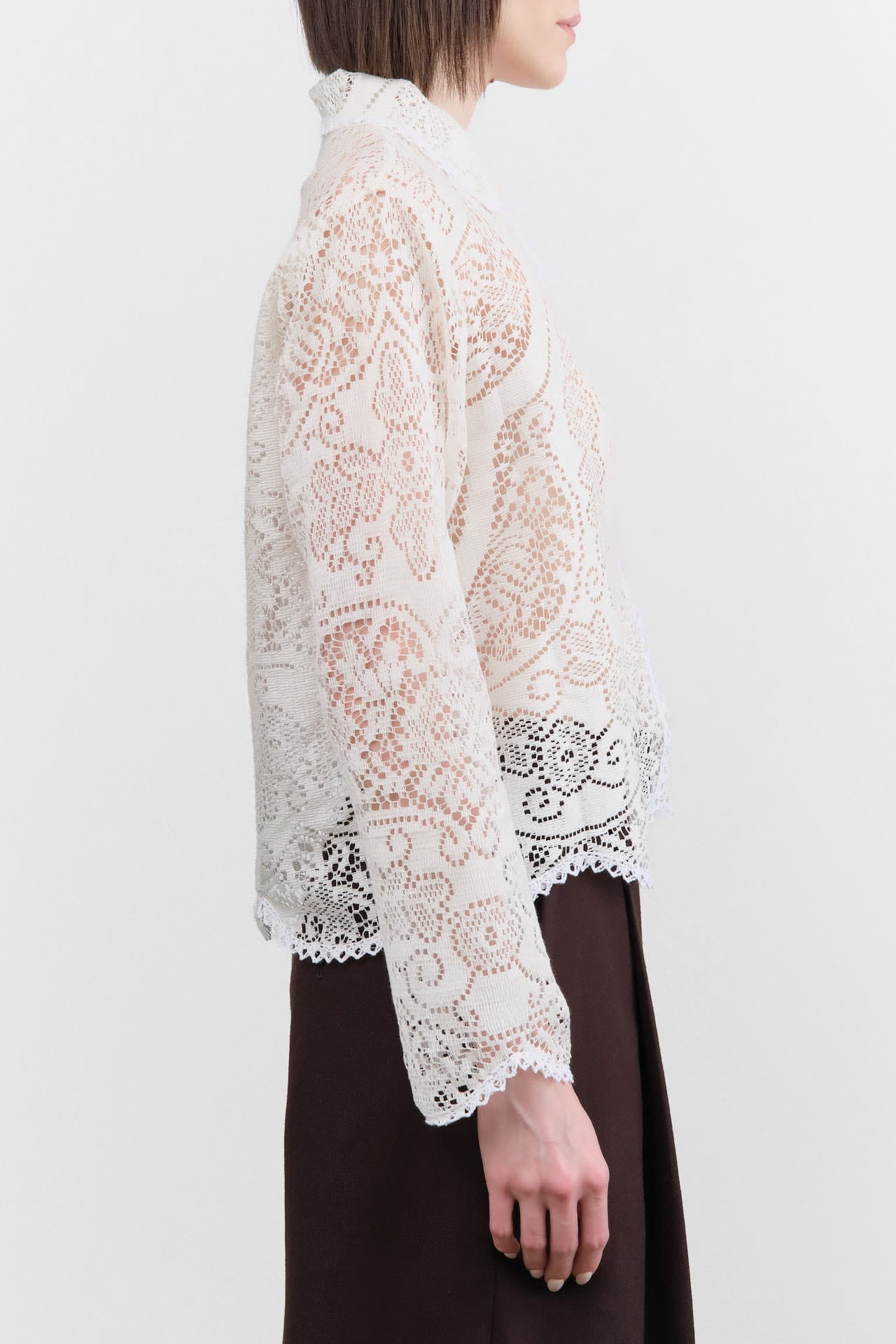 Proche Apparel Womens Blouses Upcycled Lace Flora Top