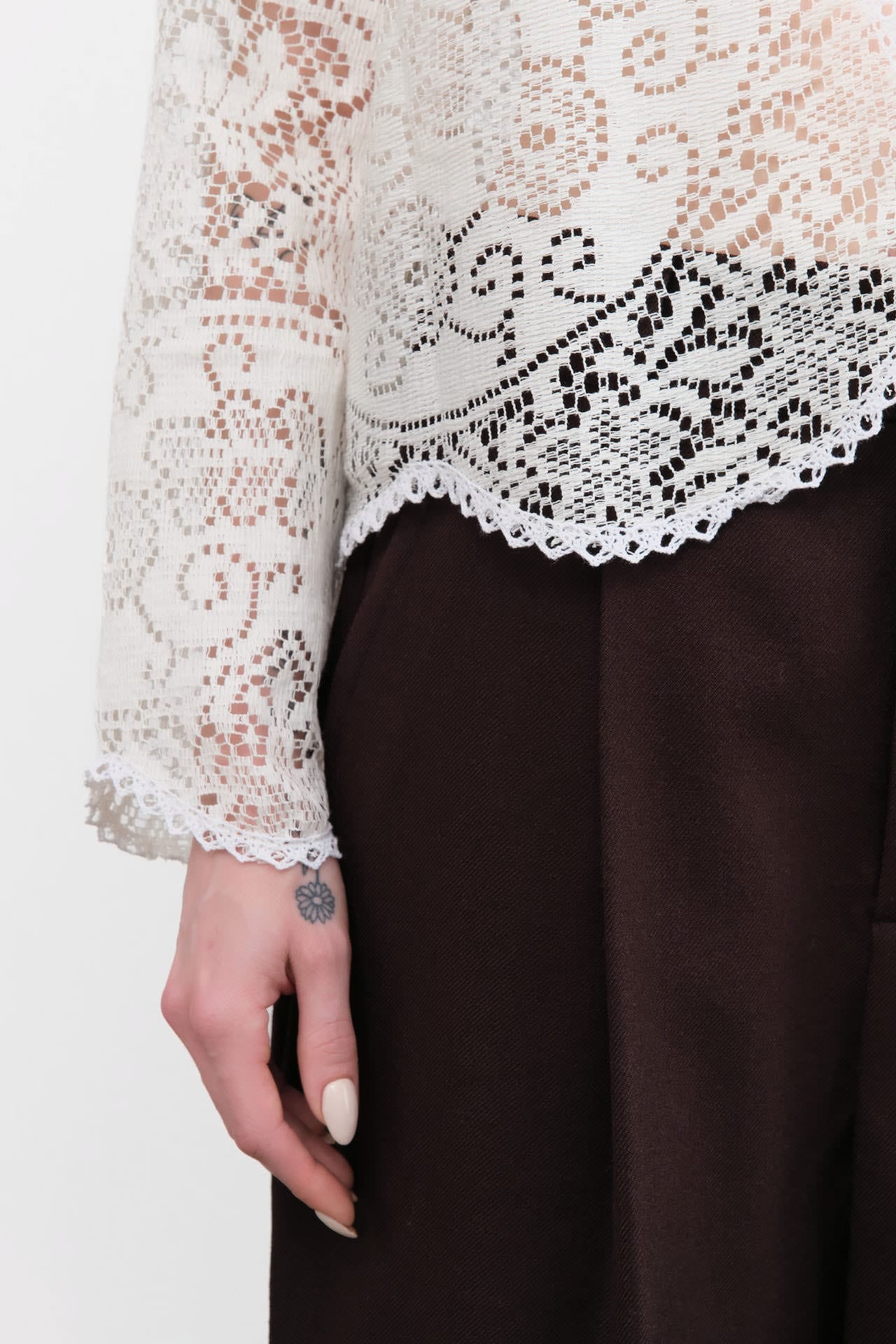 Proche Apparel Womens Blouses Upcycled Lace Flora Top
