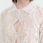 Proche Apparel Womens Blouses Upcycled Lace Flora Top