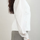 Rachel Comey Silk Long Sleeve White Sale Arlo Top 