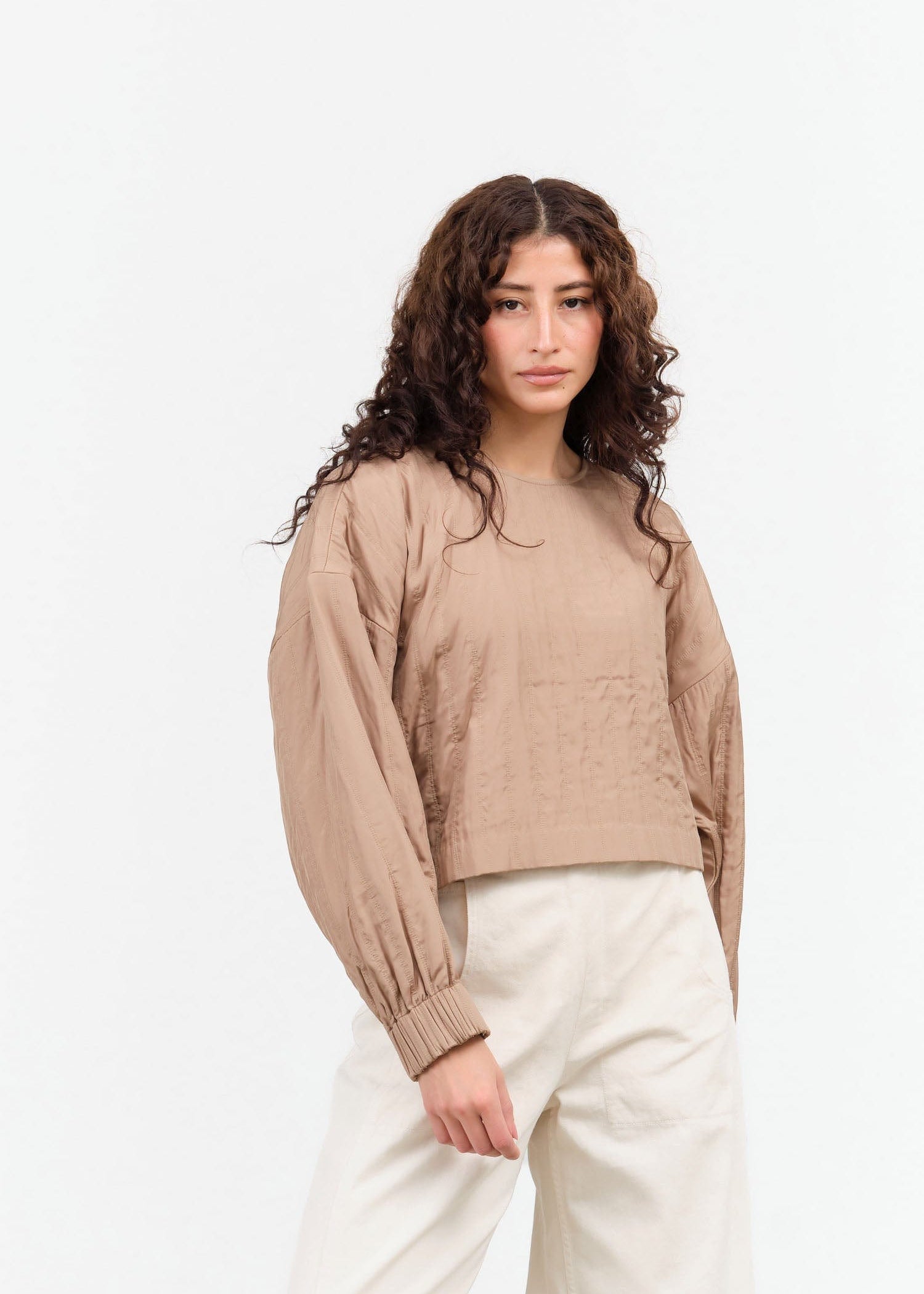 Rachel Comey Apparel Womens Blouses Arma Top Khaki / XSmall