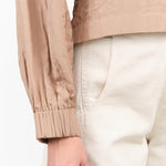 Rachel Comey Designer Brand Khaki Brown Gold Long Sleeve Quilted Arma Top