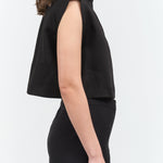 Side view of Bacchus Top in Black