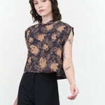 Rachel Comey Bacchus Top in Black Cero Print