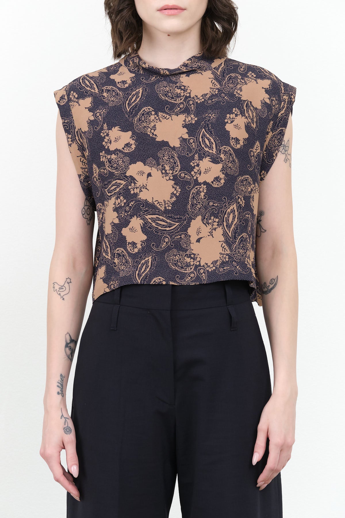 Bacchus Top by Rachel Comey in Black Cero Print