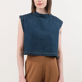 Rachel Comey Apparel Womens Blouses Bacchus Top in Muddy Indigo
