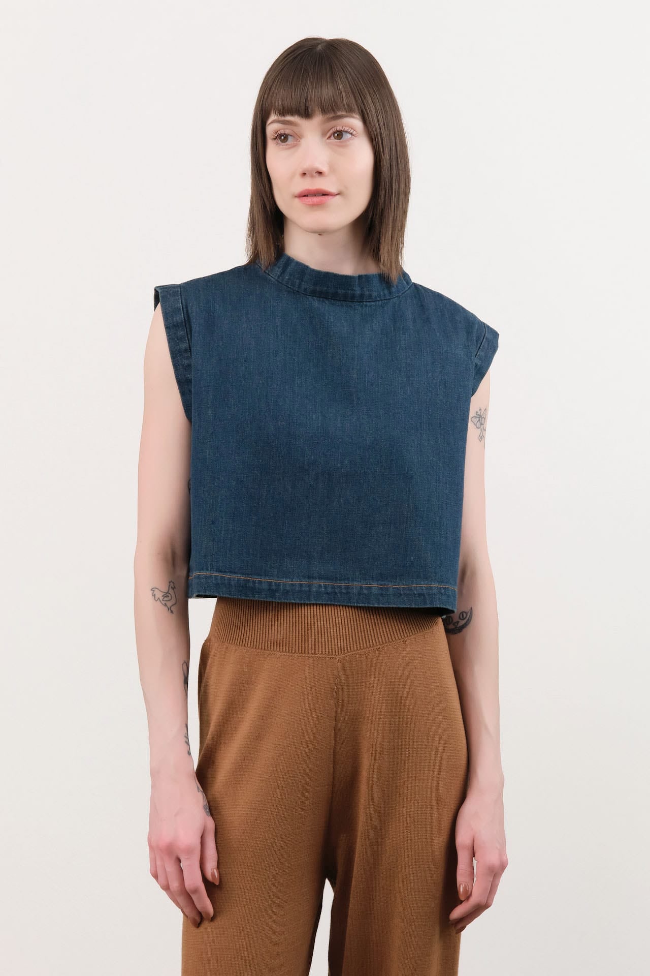 Rachel Comey Apparel Womens Blouses Bacchus Top in Muddy Indigo