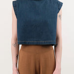 Rachel Comey Apparel Womens Blouses Bacchus Top in Muddy Indigo