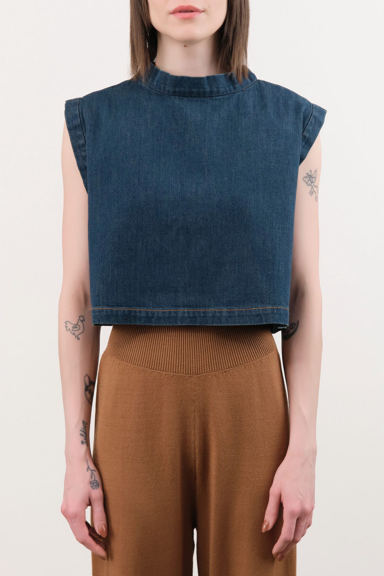 Rachel Comey Apparel Womens Blouses Bacchus Top in Muddy Indigo