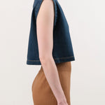 Rachel Comey Apparel Womens Blouses Bacchus Top in Muddy Indigo
