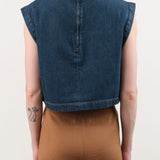 Rachel Comey Apparel Womens Blouses Bacchus Top in Muddy Indigo