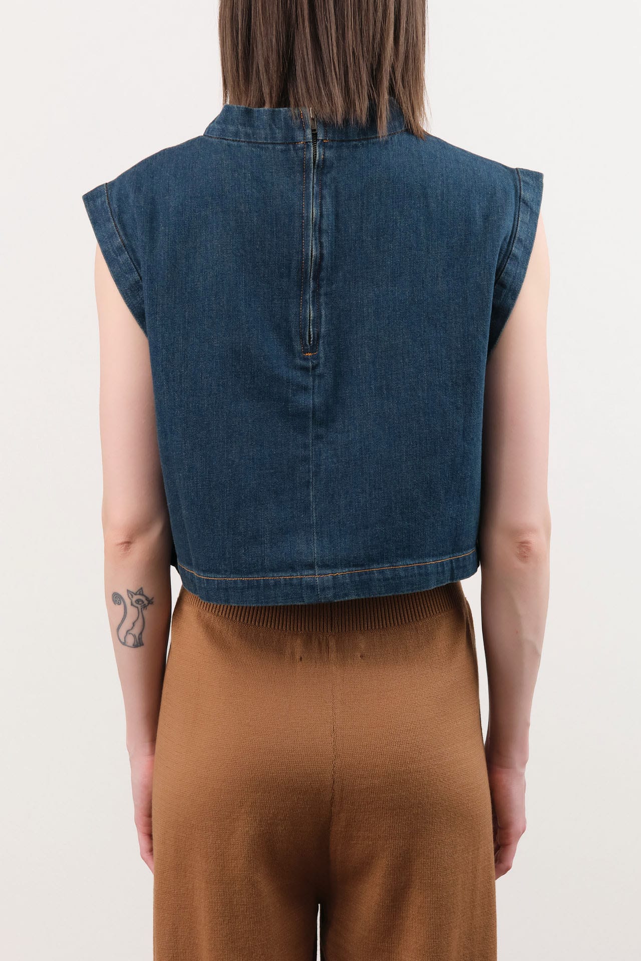 Rachel Comey Apparel Womens Blouses Bacchus Top in Muddy Indigo