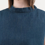 Rachel Comey Apparel Womens Blouses Bacchus Top in Muddy Indigo
