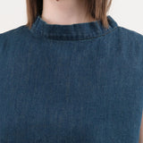 Rachel Comey Apparel Womens Blouses Bacchus Top in Muddy Indigo