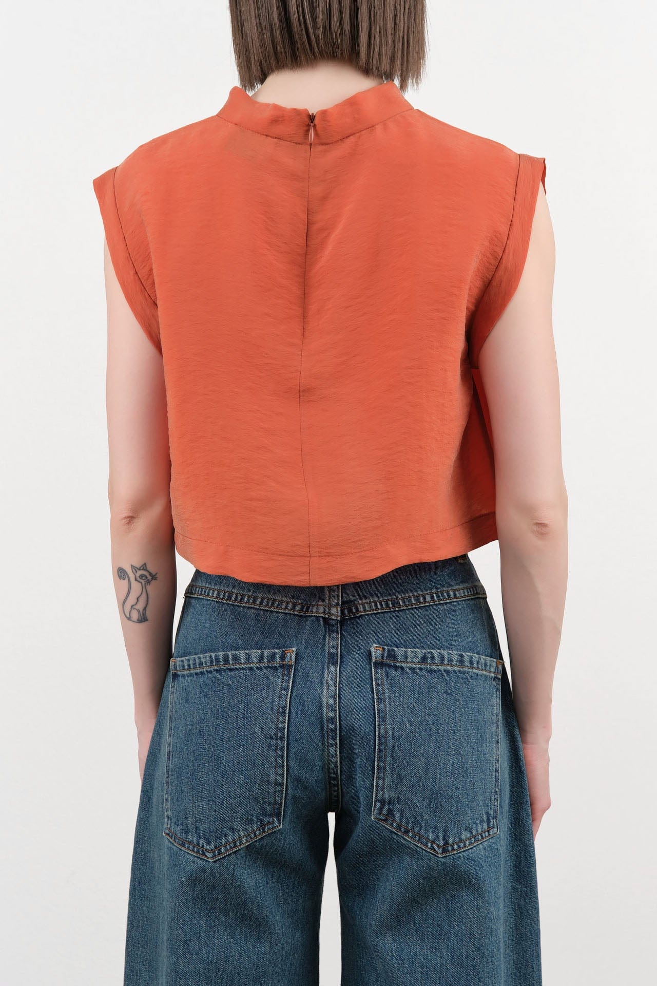 Rachel Comey Apparel Womens Blouses Bacchus Top in Terracotta