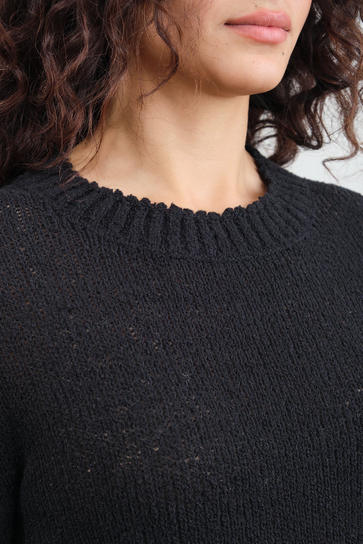 Rachel Comey Barca Pullover with Hand crocheted picot neckline 