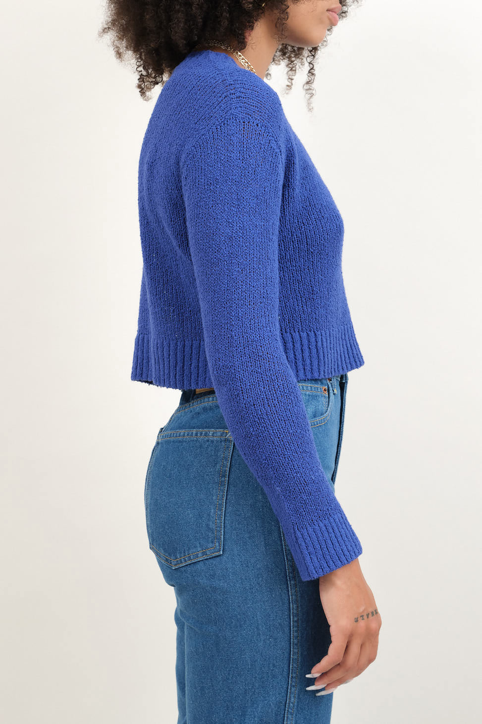 Side of Barca Pullover in Blue