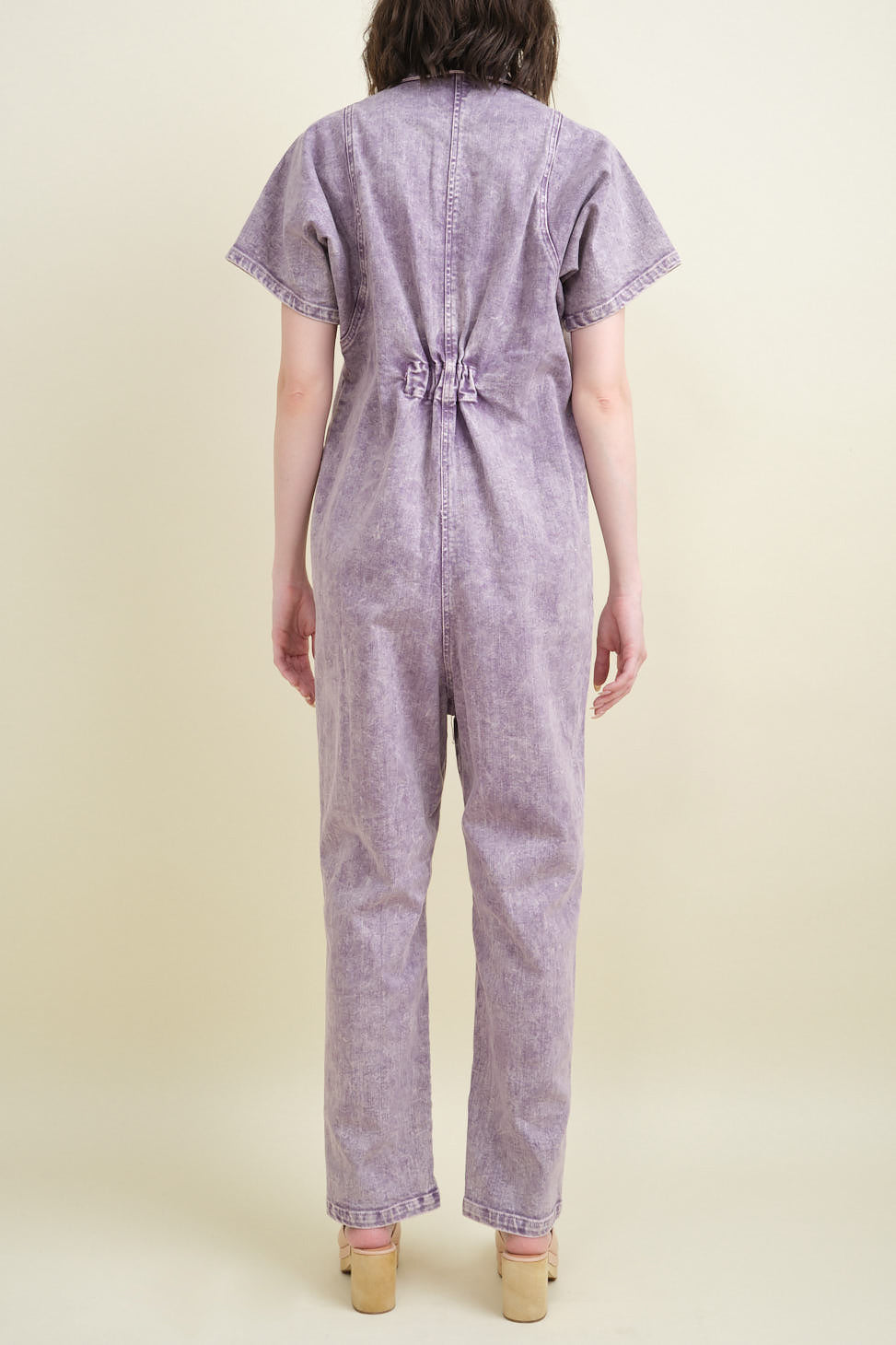 Back of Barrie Jumpsuit in Lilac
