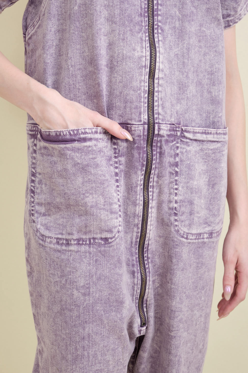 Pocket on Barrie Jumpsuit in Lilac