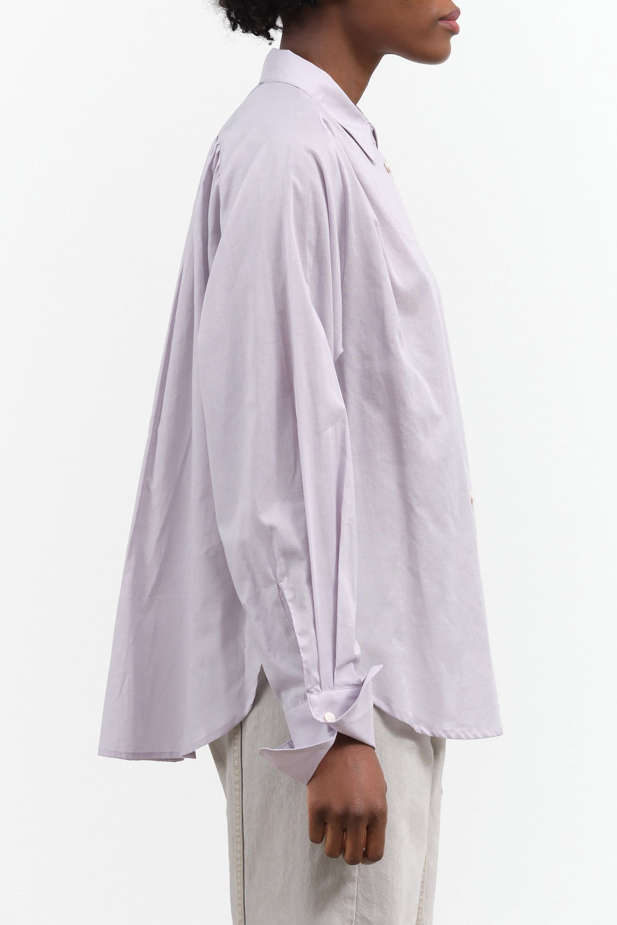 Rachel Comey Mauve Lavender Button Up Becker Top 