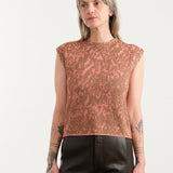 Rachel Comey Apparel Womens Sweaters Brocca Vest in Melon-Bronze