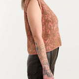 Rachel Comey Apparel Womens Sweaters Brocca Vest in Melon-Bronze