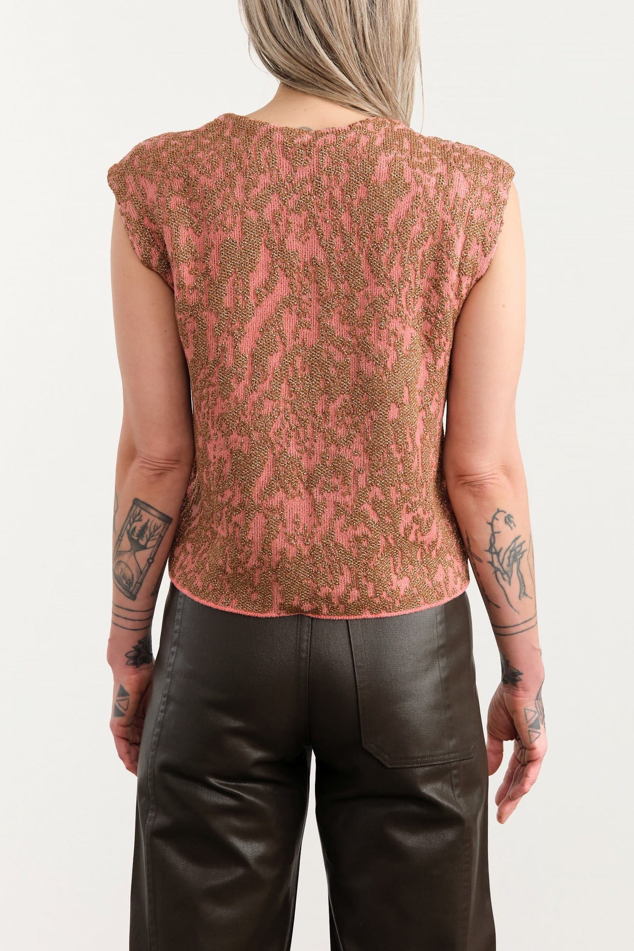 Rachel Comey Apparel Womens Sweaters Brocca Vest in Melon-Bronze