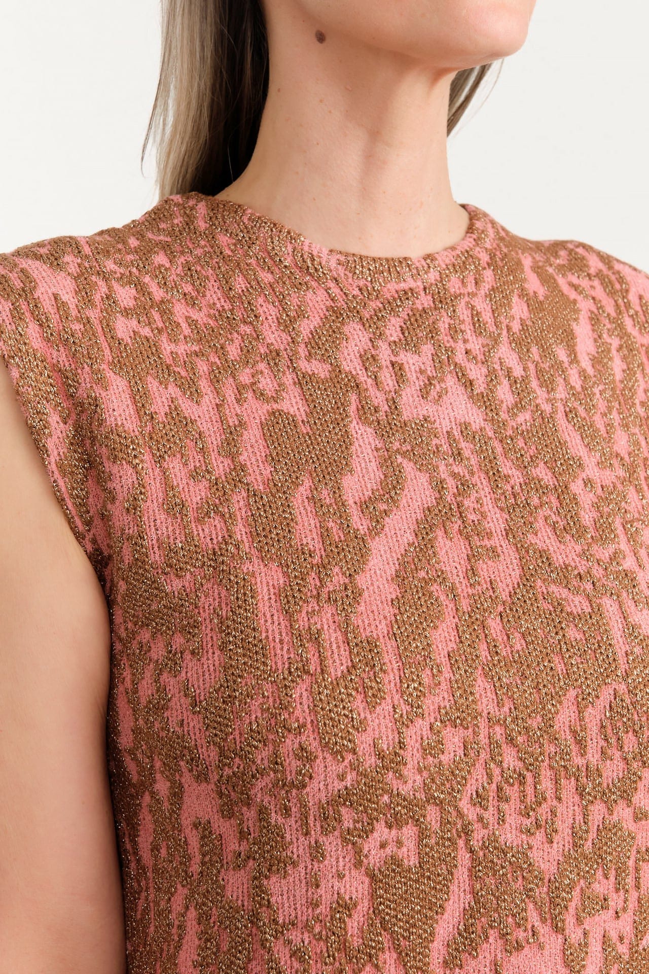 Rachel Comey Apparel Womens Sweaters Brocca Vest in Melon-Bronze